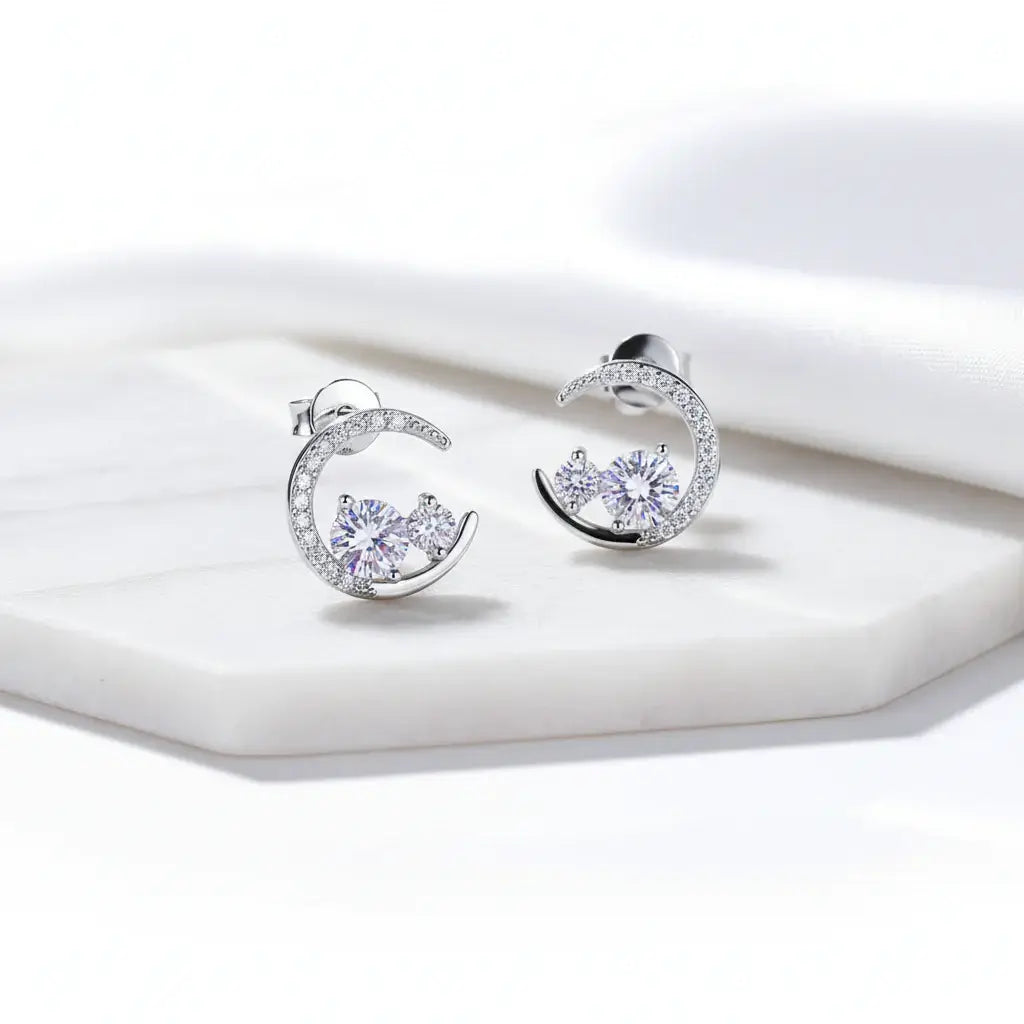 0.8CT Moissanite Stud Earrings 925 Sterling Silver – D Color VVS1 Diamond Look Earrings 