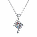 1 Carat D Color Moissanite Pendant Necklace Elegant Jewelry