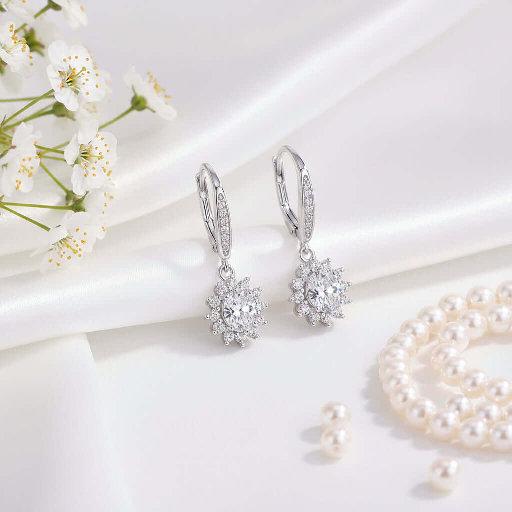 Moissanite Star Stud Earrings – S925 Sterling Silver Platinum-Plated