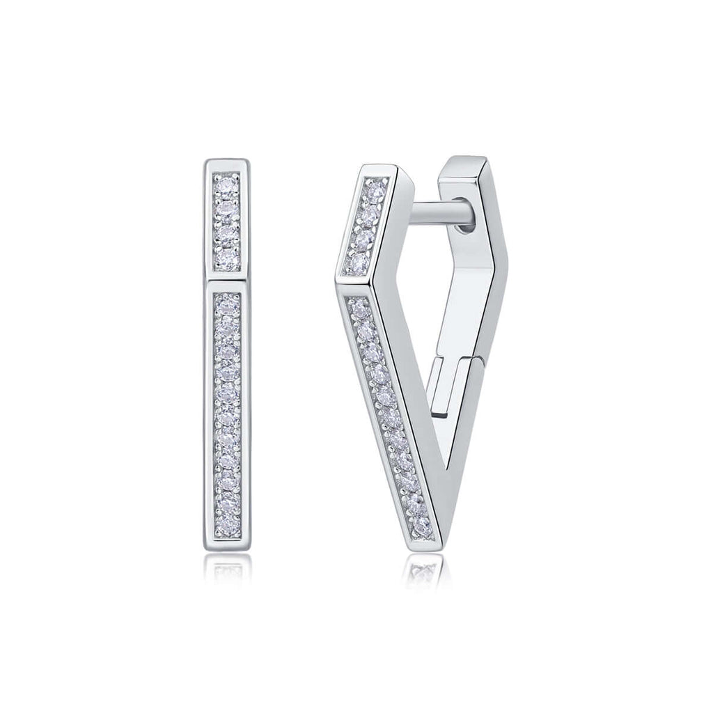 Elite Moissanite Stud Earrings – S925 Sterling Silver Platinum-Plated