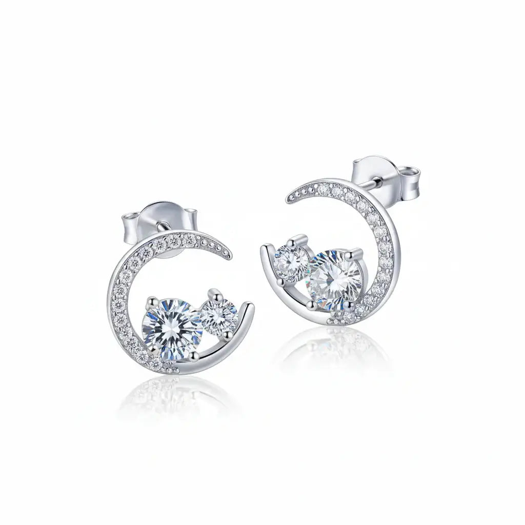 0.8CT Moissanite Stud Earrings 925 Sterling Silver – D Color VVS1 Diamond Look Earrings 