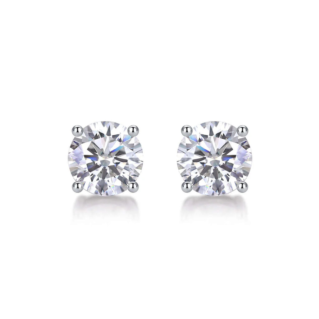 Classic Moissanite Stud Earrings – S925 Sterling Silver