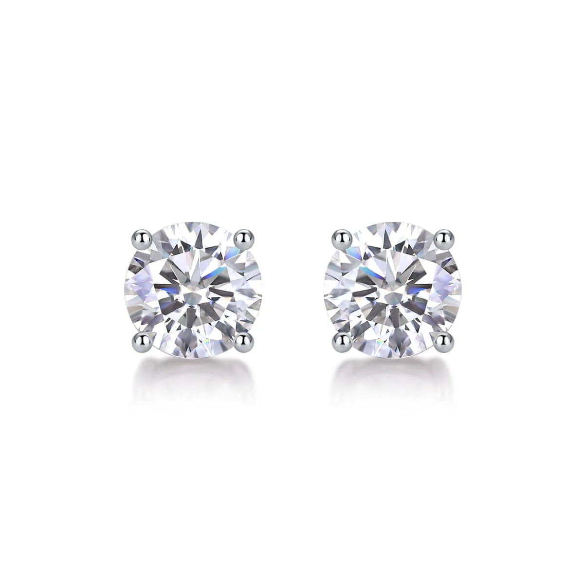 Classic Moissanite Stud Earrings – S925 Sterling Silver