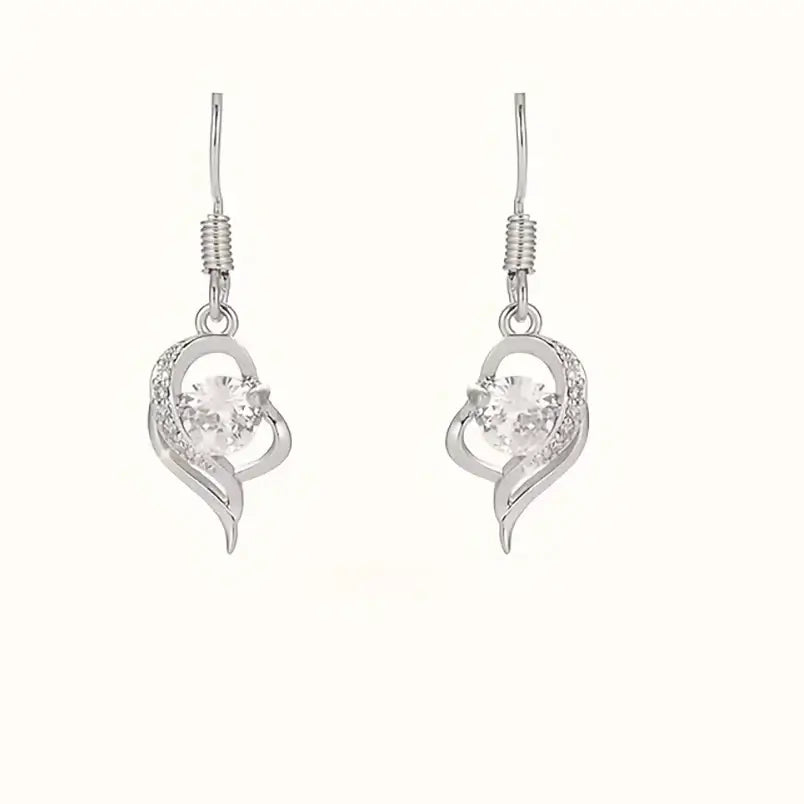 Moissanite Heart Earrings 925 Sterling Silver – 0.5CT Ocean Blue Heart Studs