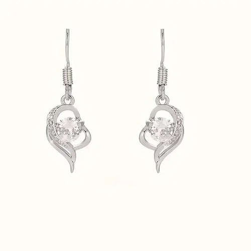 Moissanite Heart Earrings 925 Sterling Silver – 0.5CT Ocean Blue Heart Studs