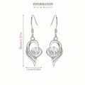 Moissanite Heart Earrings 925 Sterling Silver – 0.5CT Ocean Blue Heart Studs