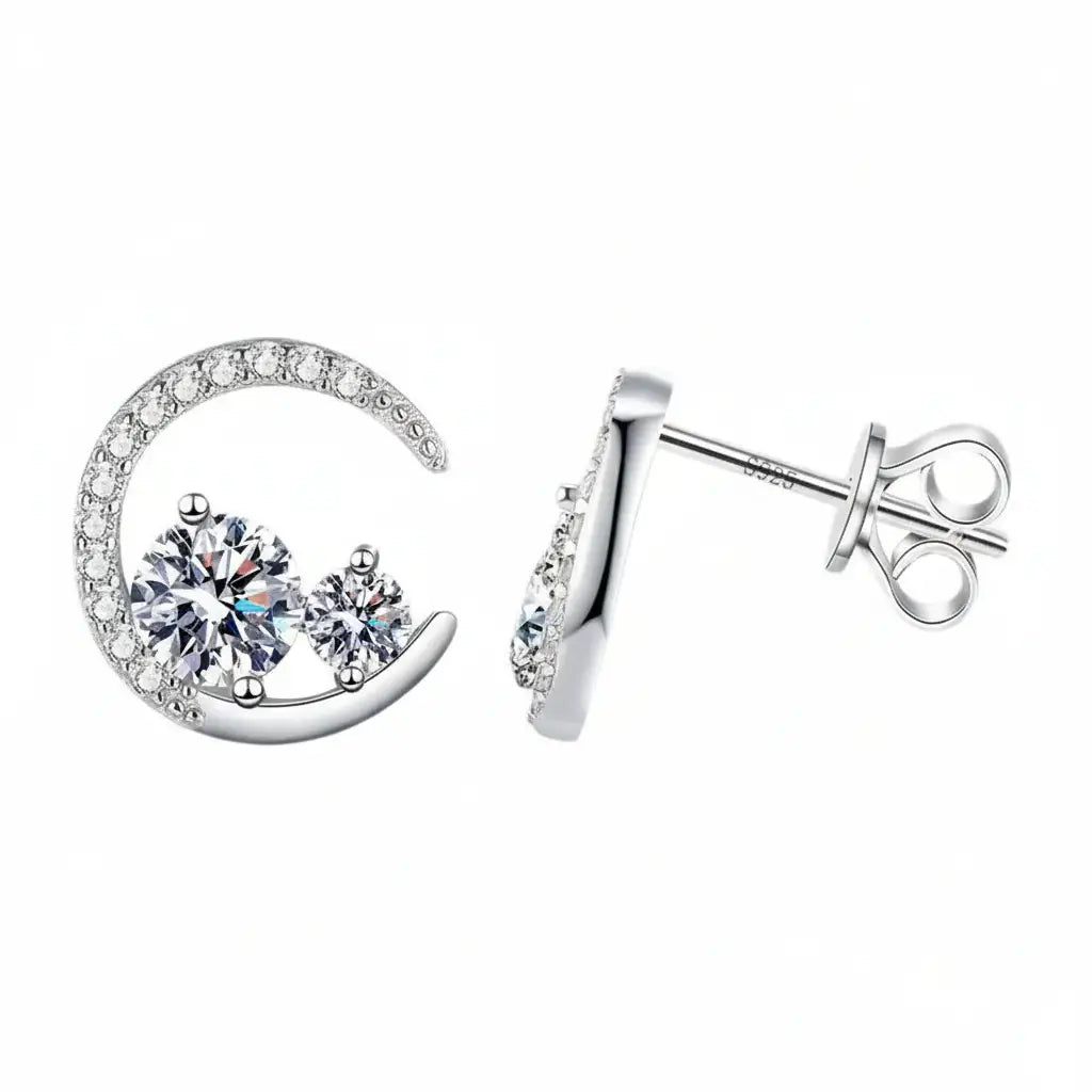 0.8CT Moissanite Stud Earrings 925 Sterling Silver – D Color VVS1 Diamond Look Earrings 