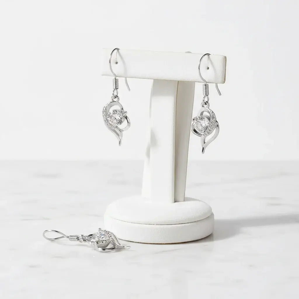Moissanite Heart Earrings 925 Sterling Silver – 0.5CT Ocean Blue Heart Studs