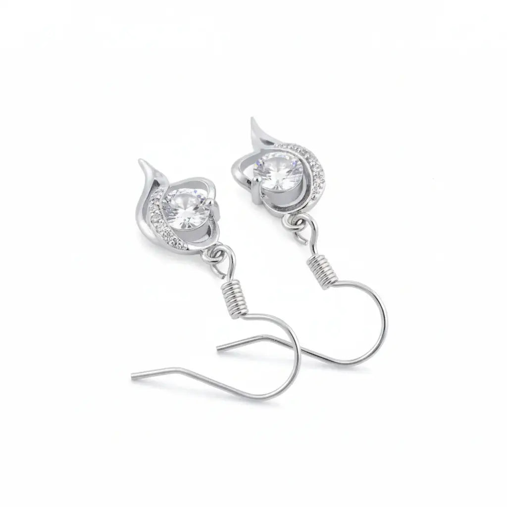 Moissanite Heart Earrings 925 Sterling Silver – 0.5CT Ocean Blue Heart Studs