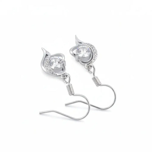 Moissanite Heart Earrings 925 Sterling Silver – 0.5CT Ocean Blue Heart Studs