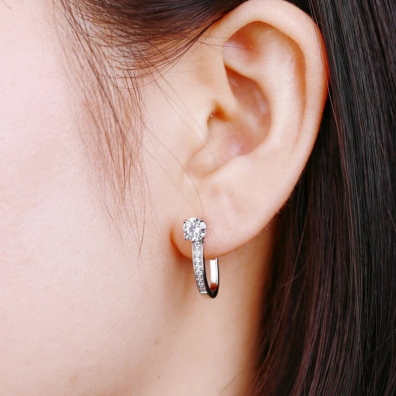 Everlove Hoop Moissanite Earrings