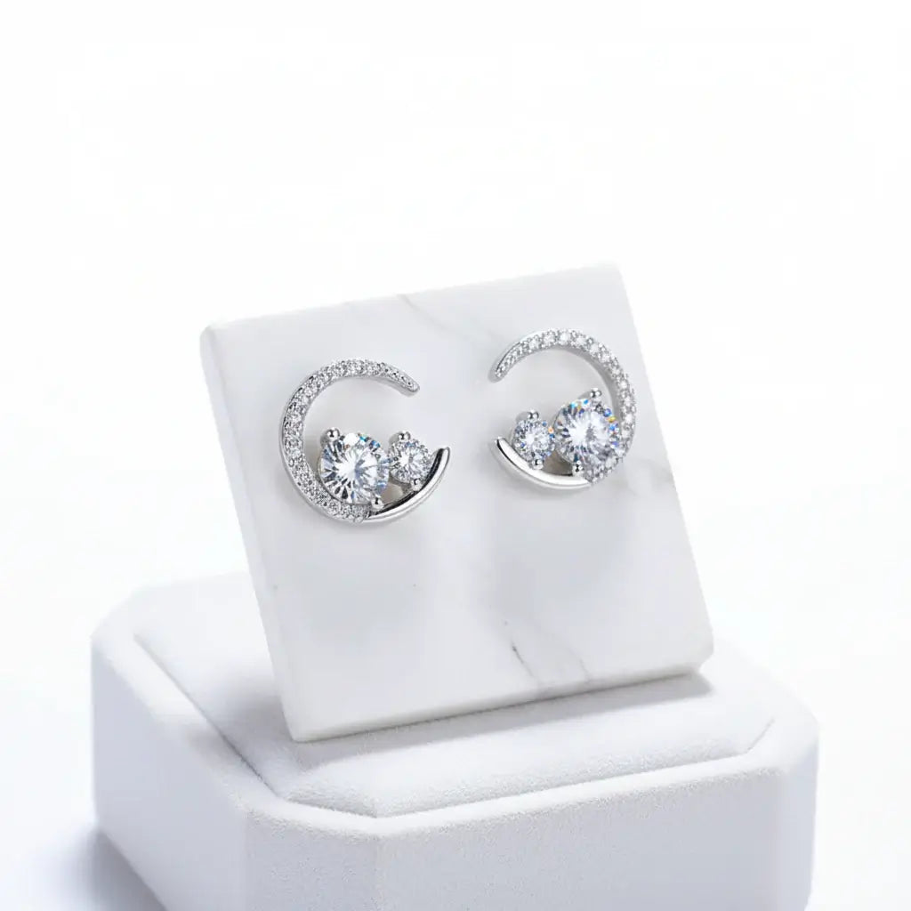0.8CT Moissanite Stud Earrings 925 Sterling Silver – D Color VVS1 Diamond Look Earrings 