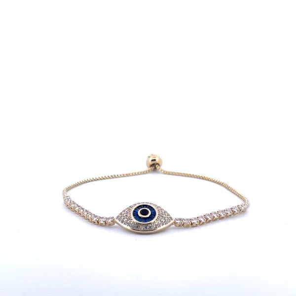 Evil Eye Bracelet - Blue Eye 18K Gold