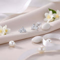 Trinity Bloom Moissanite Stud Earrings 