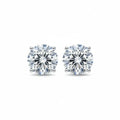 Moissanite Stud Earrings 925 Sterling Silver – 0.5–1CT Four Prong Diamond