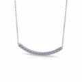 Moissanite Bar Pendant Necklace, Stone Diamond Simple Balance