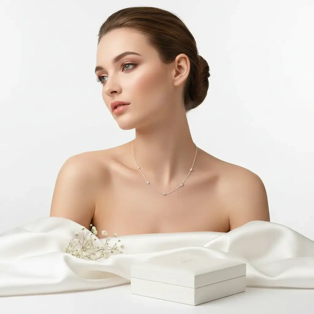 My Bubble Moissanite Set Necklace