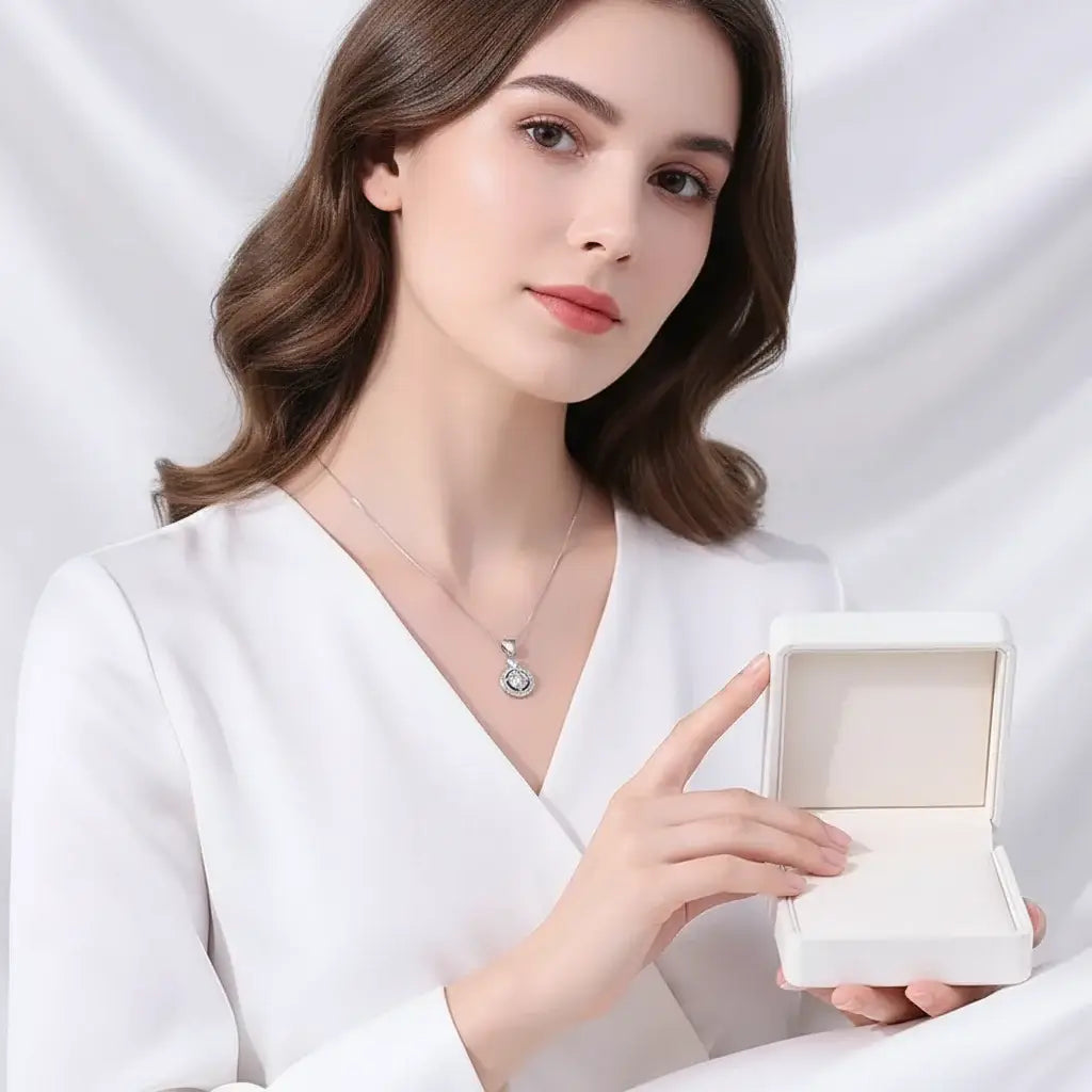 Moissanite Grace – 925 Sterling Silver 1CT Necklace
