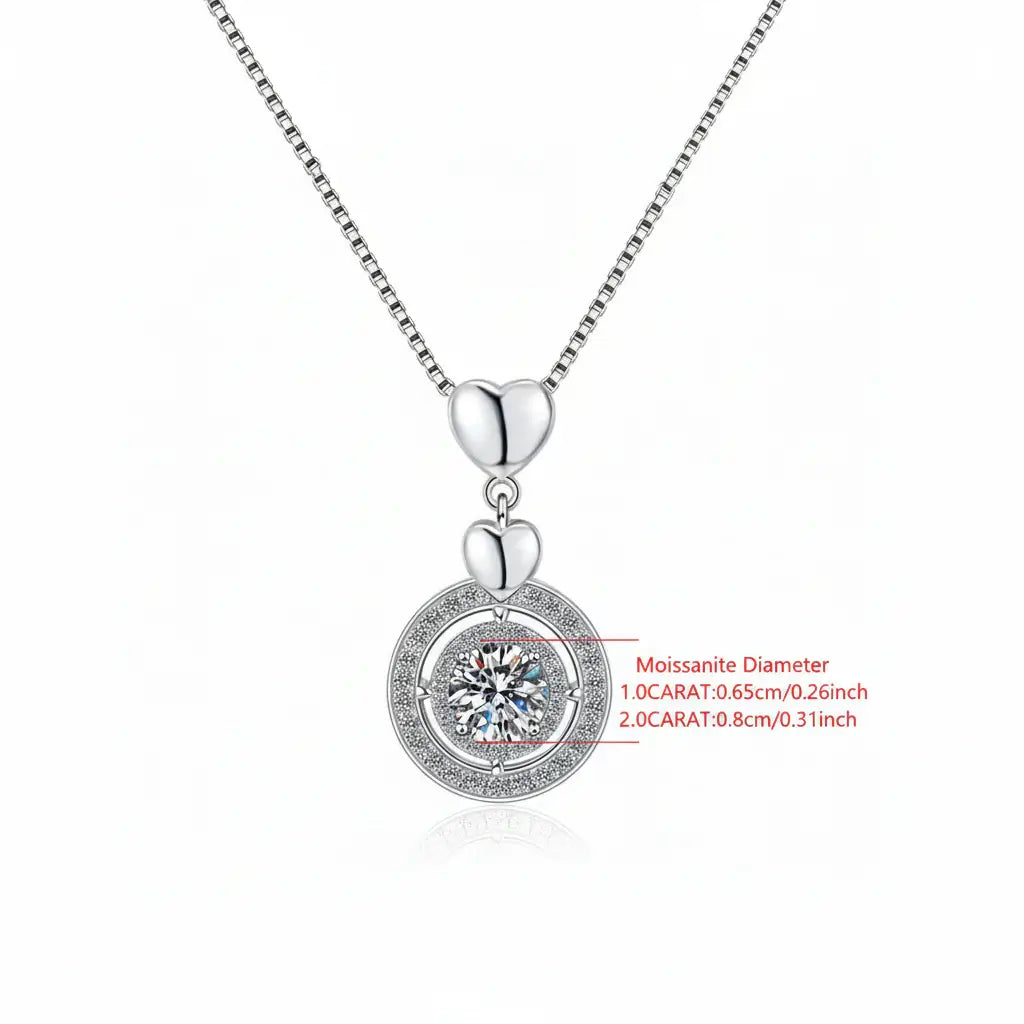 Moissanite Grace – 925 Sterling Silver 1CT Necklace