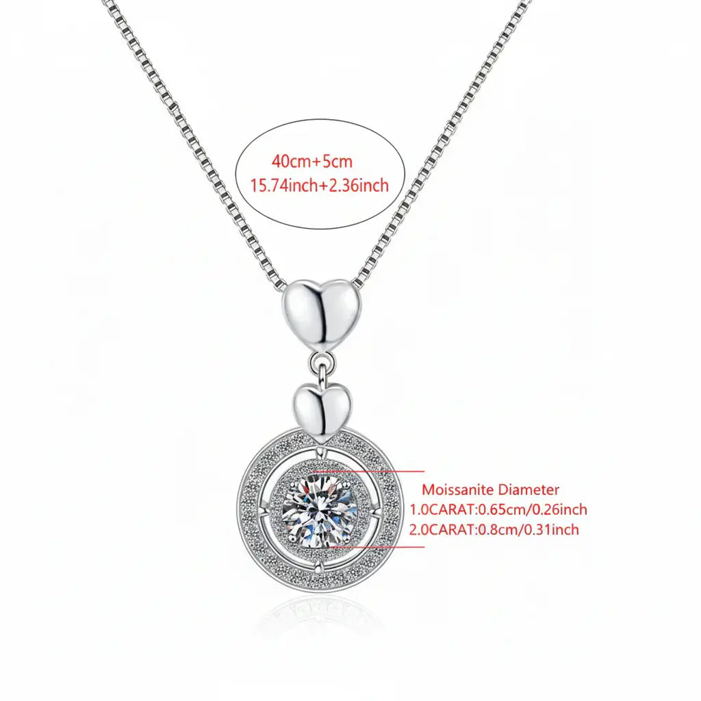 Moissanite Grace – 925 Sterling Silver 1CT Necklace