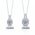 Moissanite Royale – Rhodium Plated 925 Sterling Silver  Necklace