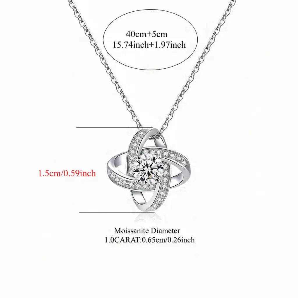 Moissanite Elegance – Gold Plated 925 Sterling Silver Pendant Necklace