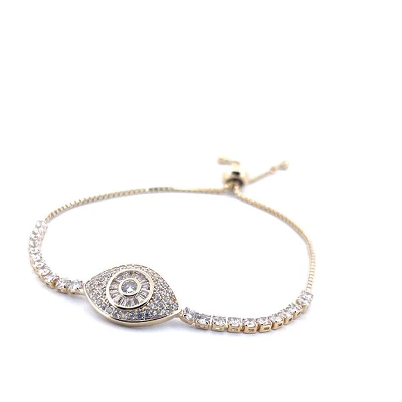Evil Eye Bracelet- 18k Gold