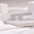 Icon Moissanite Stud Earrings – S925 Sterling Silver Platinum-Plated