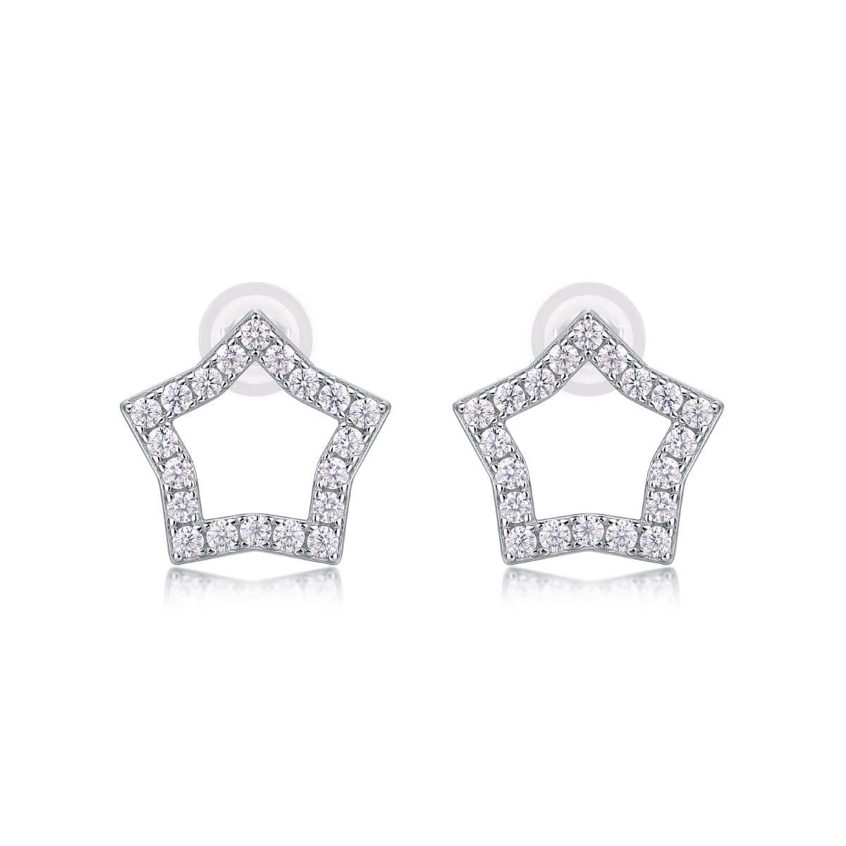 Mini Moissanite Stud Earrings – S925 Sterling Silver Platinum-Plated