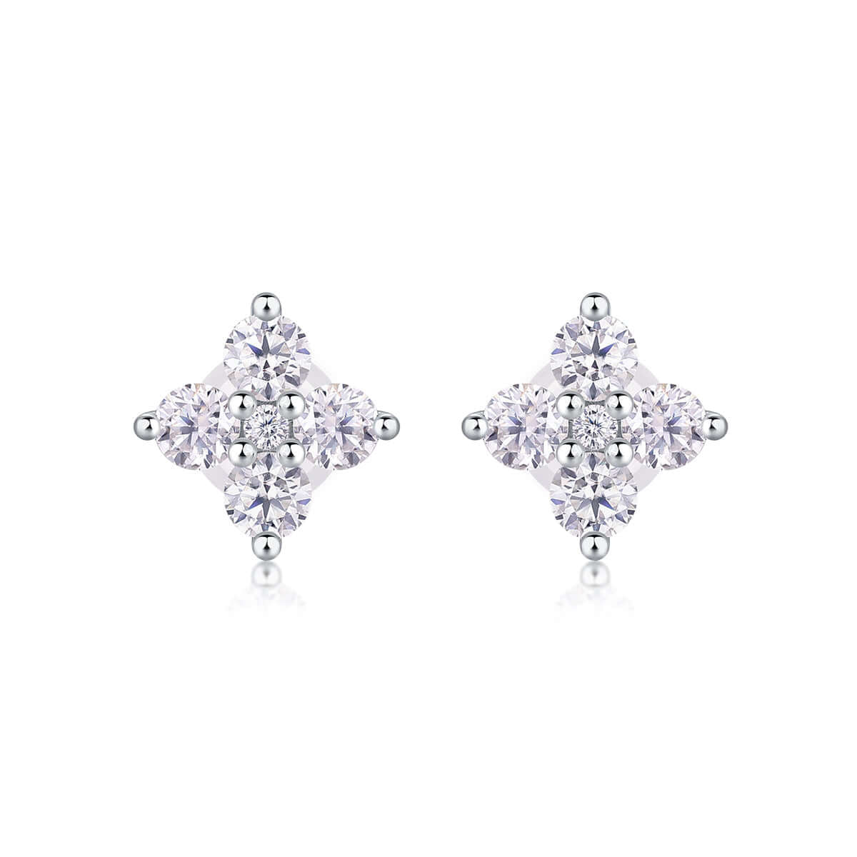 Mini Moissanite Stud Earrings – S925 Sterling Silver Platinum-Plated