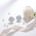 Moissanite Infinity Stud Earrings – S925 Sterling Silver Platinum-Plated