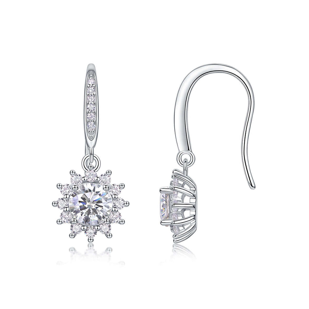 Moissanite Star Stud Earrings – S925 Sterling Silver Platinum-Plated