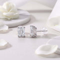 Moissanite Diamond Stud Earrings Studs - Set with Mosan Diamond Silver